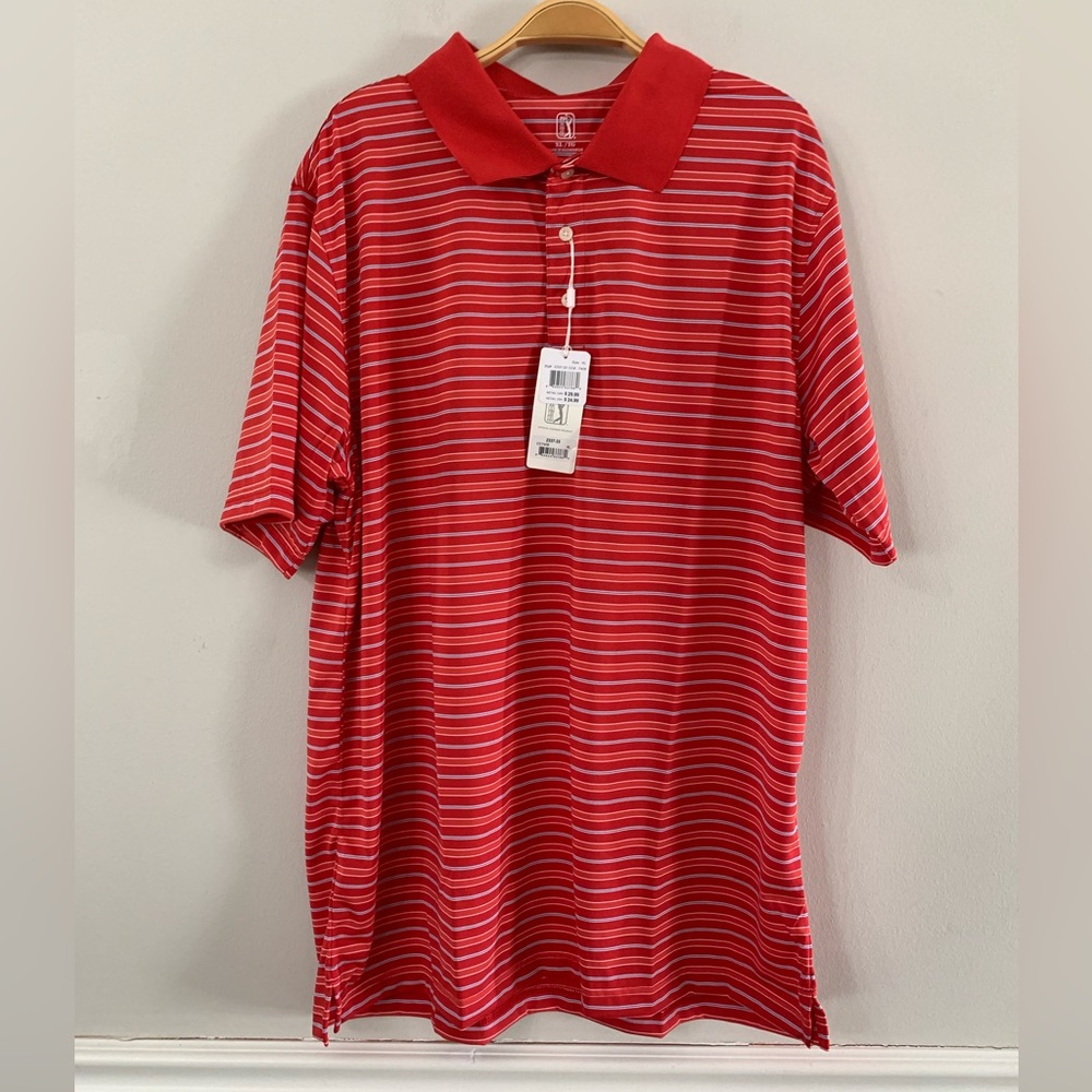 NEW PGA TOUR MENS PERFORMANCE GOLF POLO SHIRT MULTIPLE SIZES